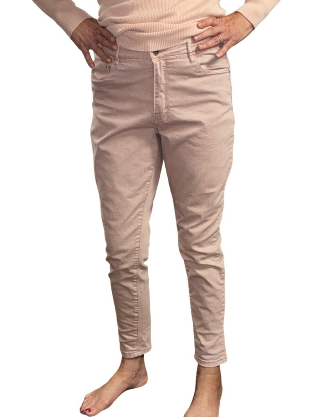 Sz.44 Or About Sz.12*Fashion Spark*Mauve-Colored Skinny Jeans
